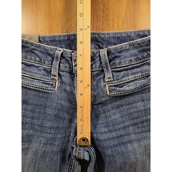 ARIAT Lucy Trouser Jeans Women’s 25R Mid Rise Wide Leg Stretch Denim Raw Hem - Picture 9 of 13